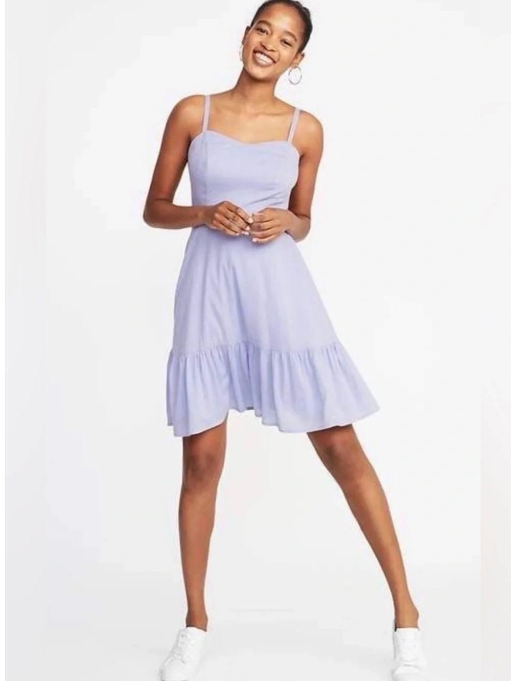 Old Navy Women’s Fit & Flare Tiered Cami Smocked Lilac Purple Dress  Size XSmall